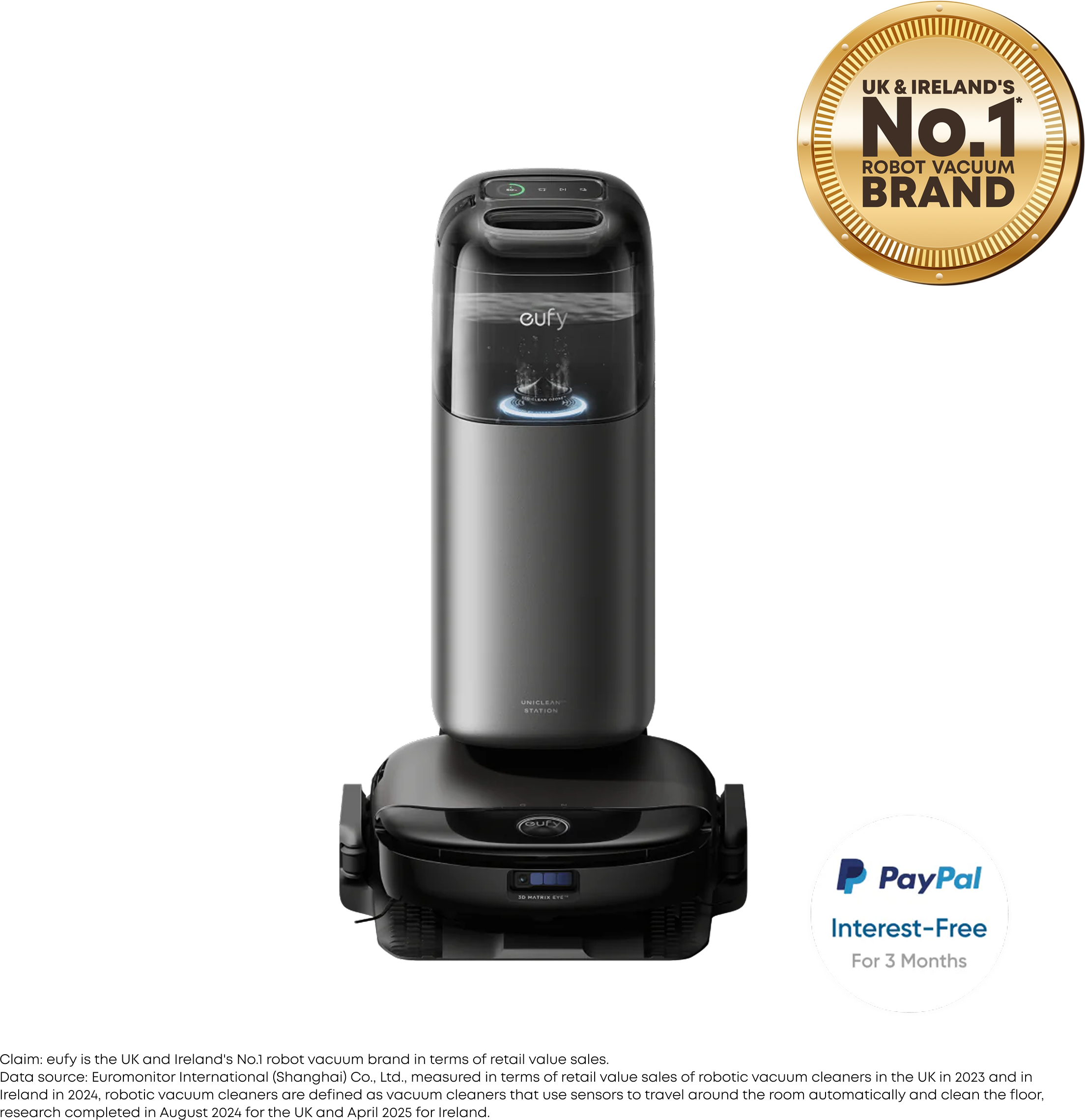 eufy Omni S1 Pro Robot Vacuum & Mop with All-in-One Station Black