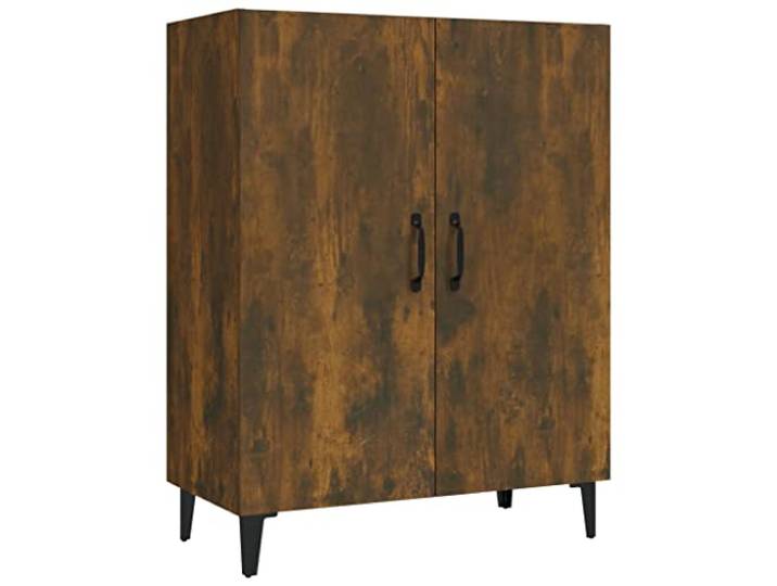 GHVBNMF Sideboard Räuchereiche 70x34x90 cm Holzwerkstoff Beistellschrank Kompakte Anrichte mit 2 Türen und 2 Schubladen für Wohnzimmer oder Flur, stilvoller Stauraum in Räuchereiche-Optik.