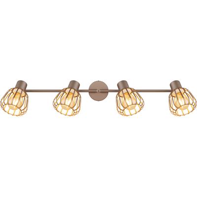 GLOBO LIGHTING Deckenstrahler "OLIN", braun (kaffeefarben matt), 4, Ø 12,5cm H: 17,5cm, 1 Stk., Leuchten, Strahler kaffeefarben, schwenkbar, modern & flexibel, Deckenstrahler