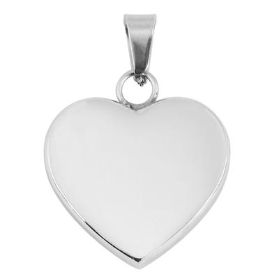 Kettenanhänger ADELIA´S "Anhänger – Herz Herzanhänger aus Edelstahl", silber, Schmuckanhänger, Damen, Edelstahl, Kettenanhänger, Ideal als Geschenk – dezent und elegant