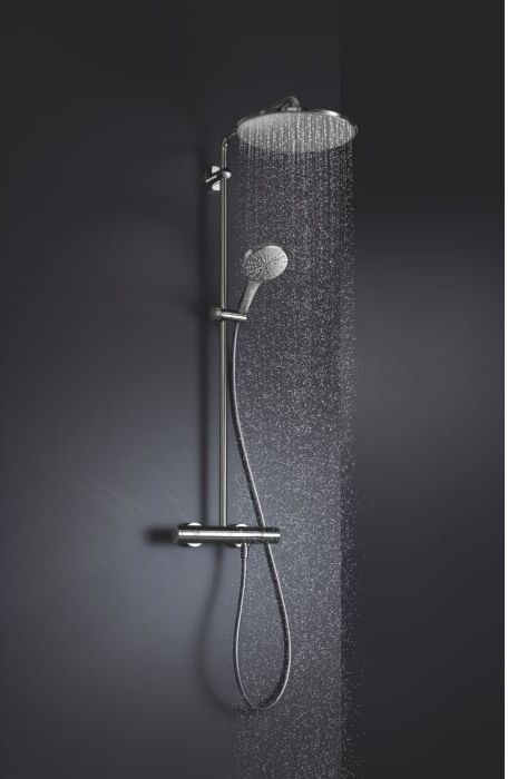 Grohe Rainshower SmartActive 310 Duschsystem 26648000 mit Aufputz-Thermostat, Wandmontage, chrom