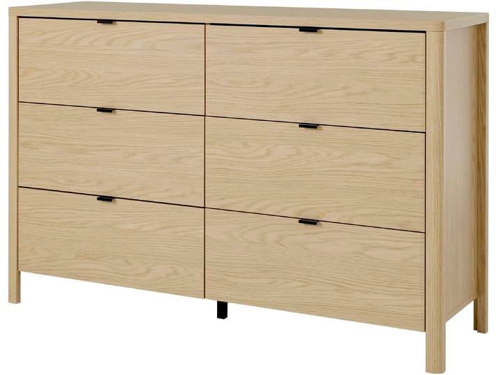Kommode GAMI IZADI , beige (eiche rookwood nachbildung), B:134cm H:90cm T:48cm, Spanplatte, Sideboards, Kommode, Eine praktische und funktionale Kommode