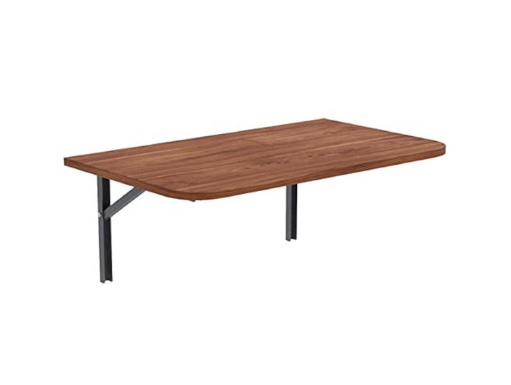 AKKE Klapptisch Wandklapptisch Esstisch - Klappbar Faltbar Platzsparend - Abgerundete Ecken - 80cm x 50cm - Burgund
