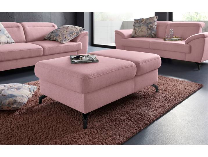 Hocker, Massivholz & Metall, Altrosa, 114×71×43 cm, Klappfunktion, Sit&More