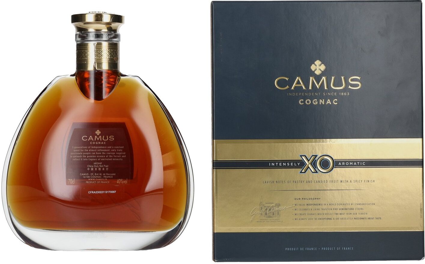 Camus Cognac Camus XO Intensely Aromatic Cognac 40% Vol. 0,7l in Geschenkbox