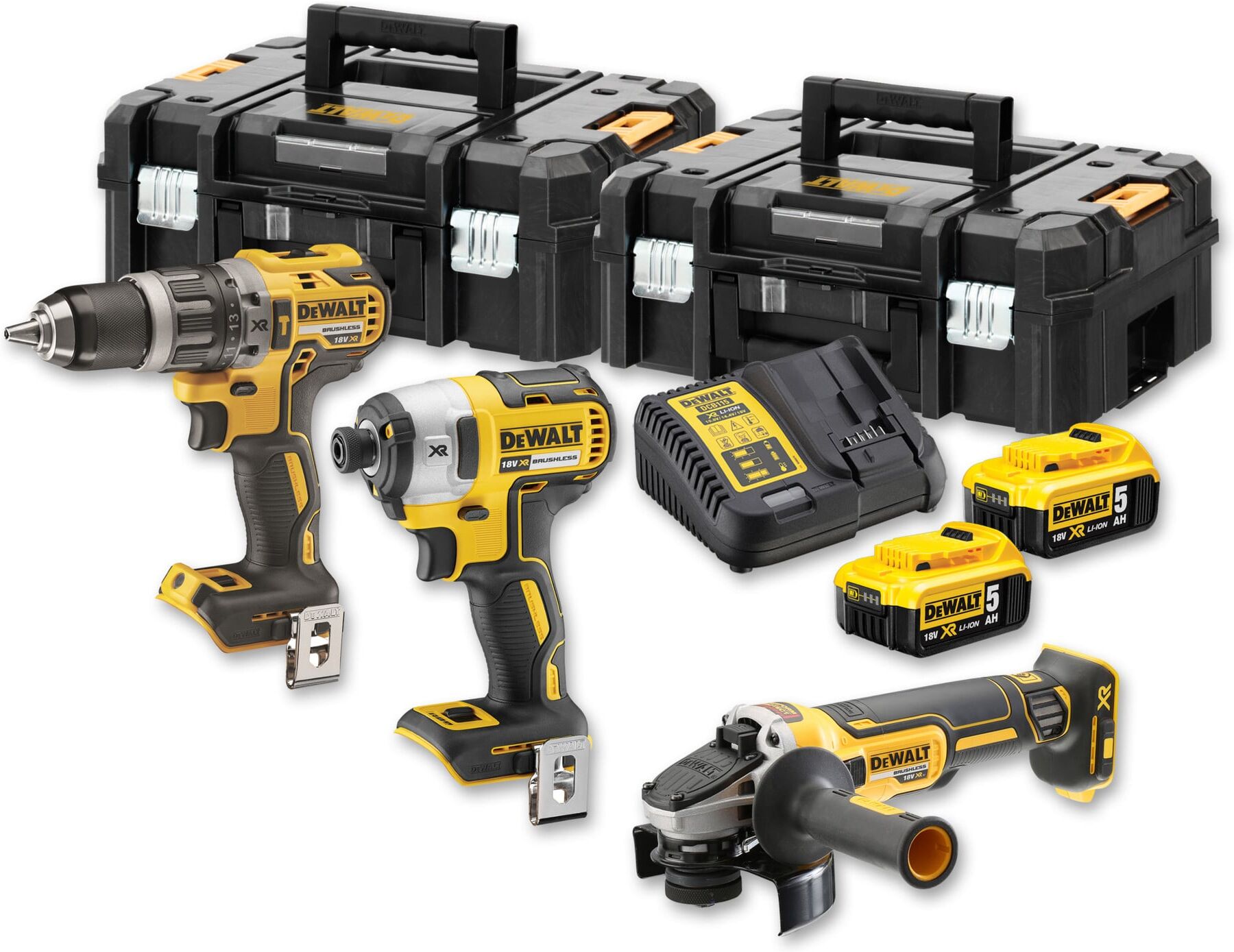 DEWALT Akku-Kombopack 18 Volt (3-tlg.) DCK384P2T-QW)