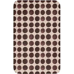 WC-VORLEGER Polka dots - Muster - Braun WC Teppich 50x80 cm
