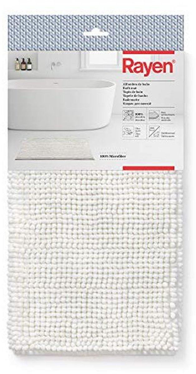 Badmat Microvezel Wit 80 x 50 cm - Stijlvol en Comfortabel Badkameraccessoire