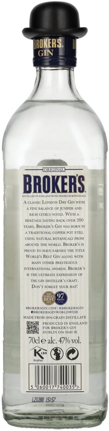 Broker's Gin Broker's Premium London Dry Gin 47% Vol. 0,7l