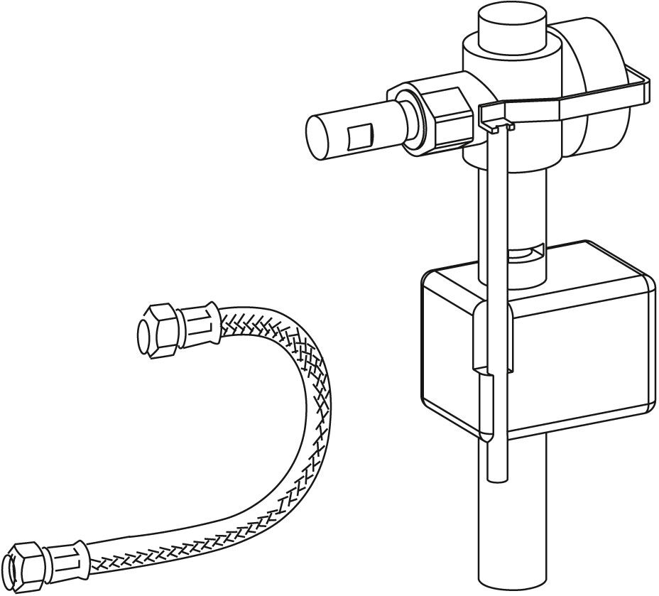 Kit de remplacement Mepa 590267 réservoir encastré SC R11, robinet de remplissage avec tuyau renforcé