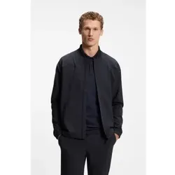 BOSS für Herren. 50558484 Sweatshirt mit Gitterstruktur und marineblau umrandeten Reißverschlüssen (3XL), Lässig, Polyester