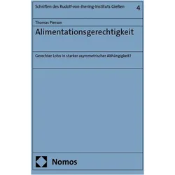 Alimentationsgerechtigkeit, Fachbücher von Thomas Pierson