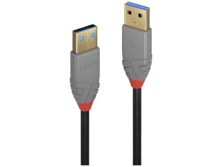 LINDY 36753 3 m USB 3.0 Type A kabel, antraciet lijn