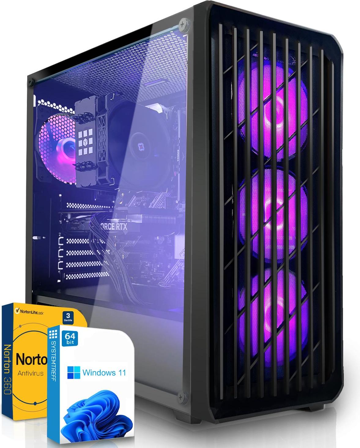 SYSTEMTREFF Gaming PC - Ryzen 5 9600X - Nvidia GeForce RTX 5060 Ti 16GB - 16GB DDR5 - 1TB NVMe - Windows 11 Pro - Desktop