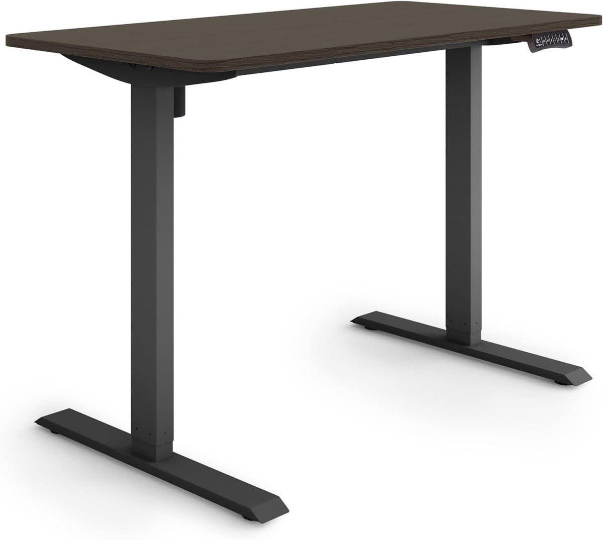 Elektrisch zit-sta bureau met ebbenhouten decor, B/D: 120 x 60 cm