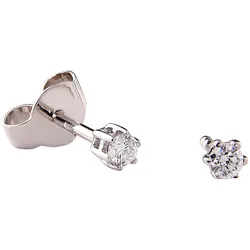 GLIZZ GL8158 Damen-Ohrringe 585 Weißgold Diamant-Ohrstecker 0,1 Karat