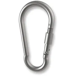 Karabinerhaken, DIN 5299 D, mit Schraubsicherung, 4 x 40 mm, Stahl verzinkt
