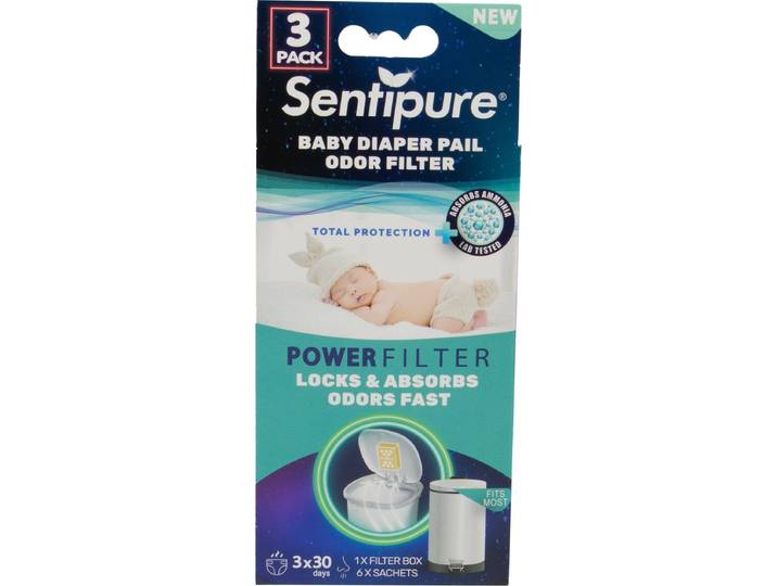 Sentipure geurfilter voor luieremmers - 90 dagen - 25x krachtiger dan actieve-koolfilters
