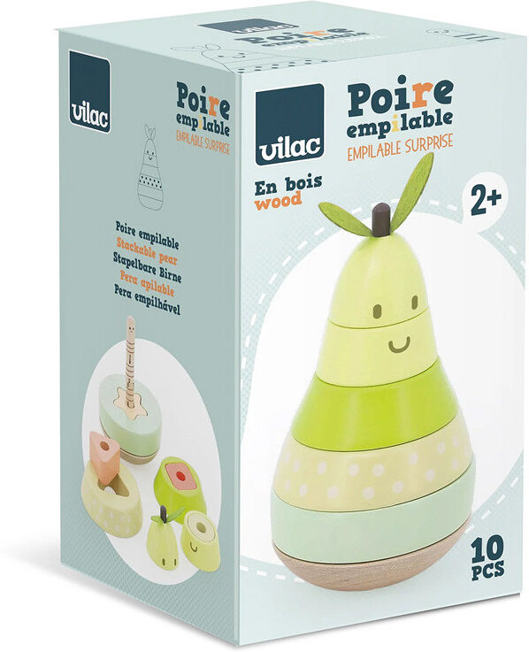 Jouet d'éveil Empilable surprise Poire en bois - Vilac