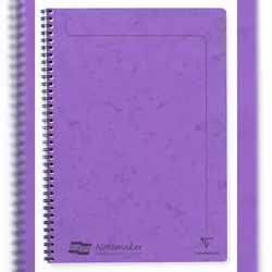 Clairefontaine 10x Europa Notemaker, Doppelspiralheft A4, 60 Blatt liniert abtrennbar - Flieder 4864Z