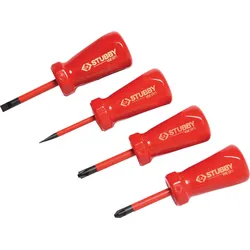 CK T48349 - Schraubendrehersatz VDE/1000V, kurz, 4-teilig