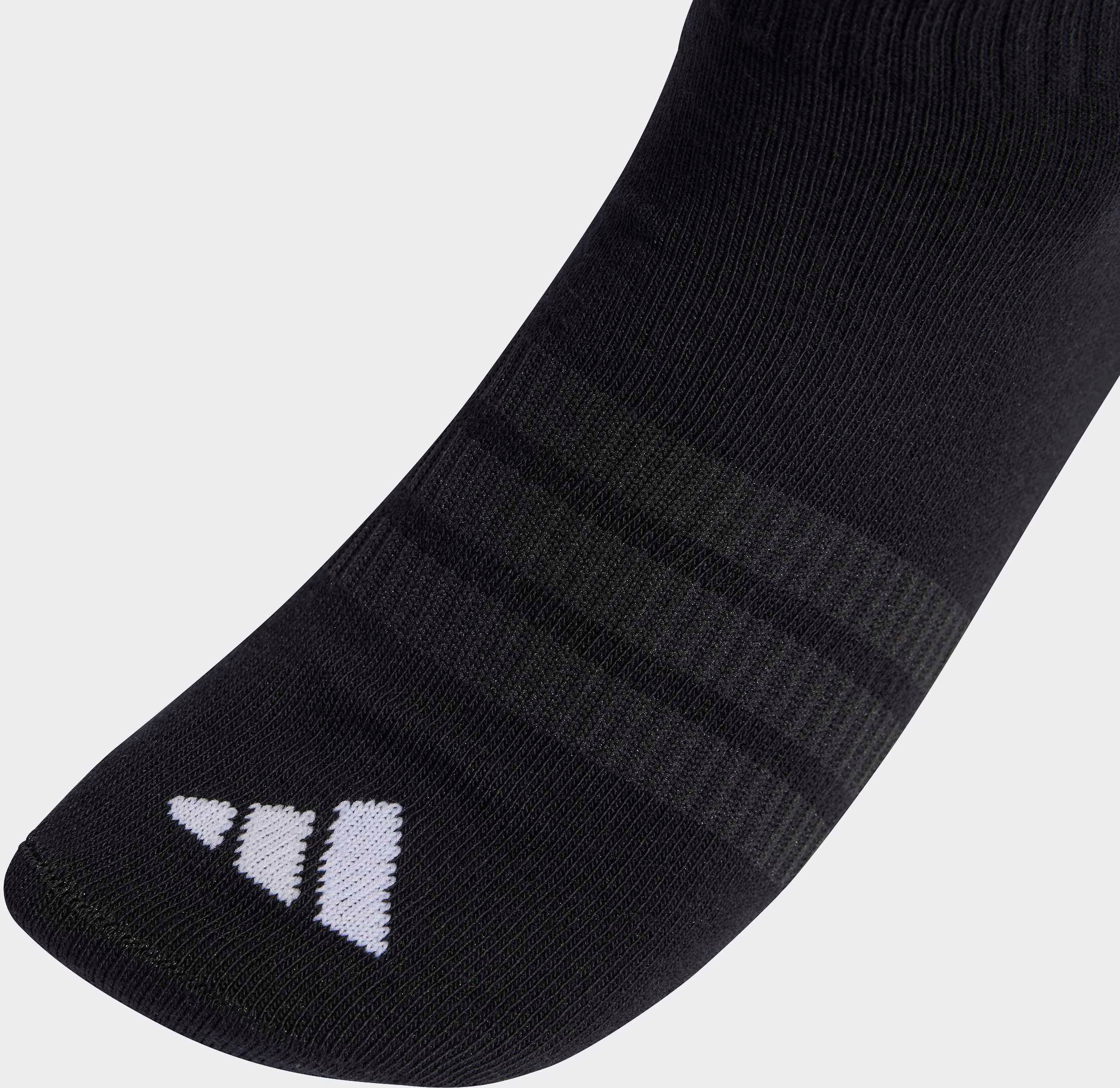 Funktionssocken ADIDAS PERFORMANCE "THIN&LIGHT ESSENTIALS LOW CUT 3ER-PACK", Gr. L (43/45), schwarz, schwarz, weiß, Obermaterial: 50% Baumwolle, 47% Polyester, 2% Elasthan, 1% Polyamid, Socken Funktionssocken, im sportlichen Stil, für Fitness, 3er-Set sch