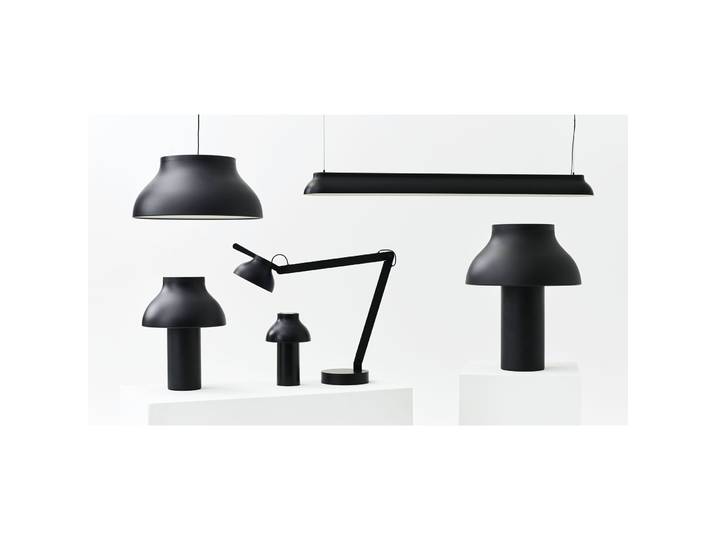 HAY Bürolampe Neon schwarz Stahl 407 lm Dimmbar B 19 cm - LED - Lichtfarbe: Warmweiss - Bürolampe- LED Energiesparlampe
