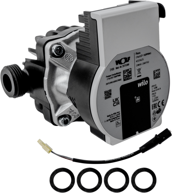 Wolf Pumpenset Schicht-Ladepumpe 8909170 G1 130mm, aus Kunststoff, für TS-160