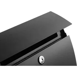 CMD, Briefkasten, Briefkasten rund mit Fenster Anthrazit (14 x 31 x 40 cm)
