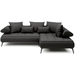 Ecksofa Seledo Stoff Black