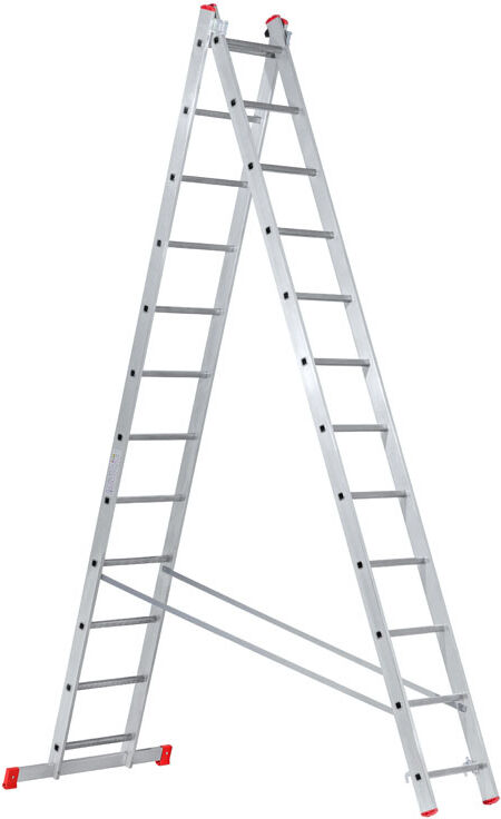B2B Partner Hliníkový dvoudílný výsuvný žebřík VENBOS HOBBY, 2x12 příček, 5,62 m