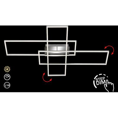 BRILONER LEUCHTEN LED Deckenleuchte "FRAME", silber, Leuchten, LED Deckenleuchte