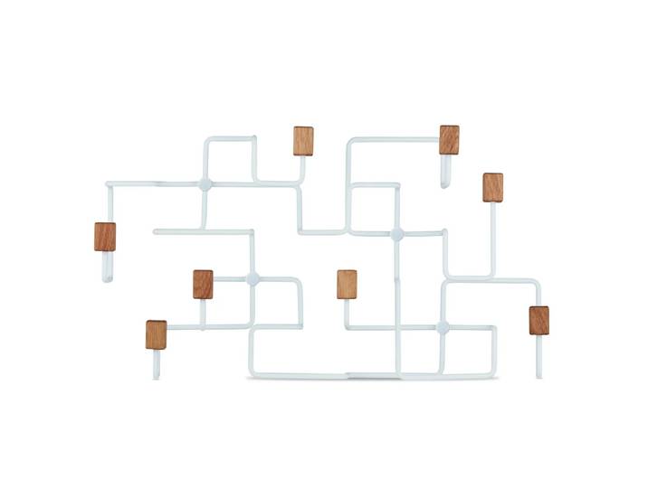 Gejst - Underground Wandgarderobe, Eiche / weiss