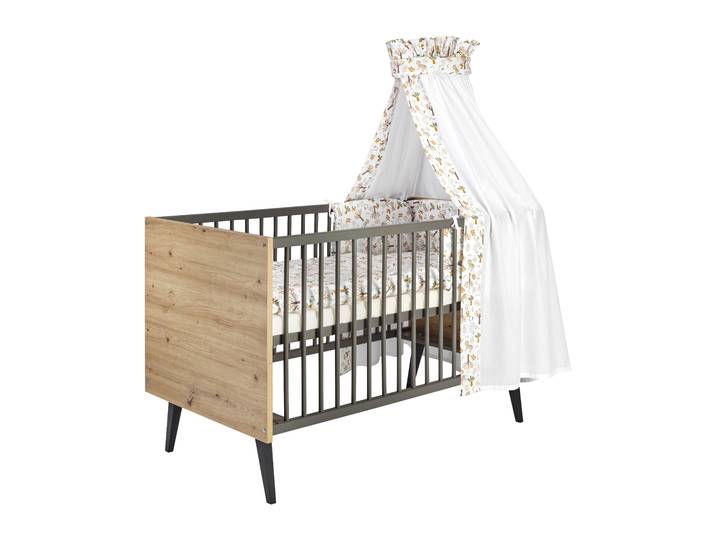 Lit bébé évolutif Morris 77 x 86 x 144cm Marron/Noir