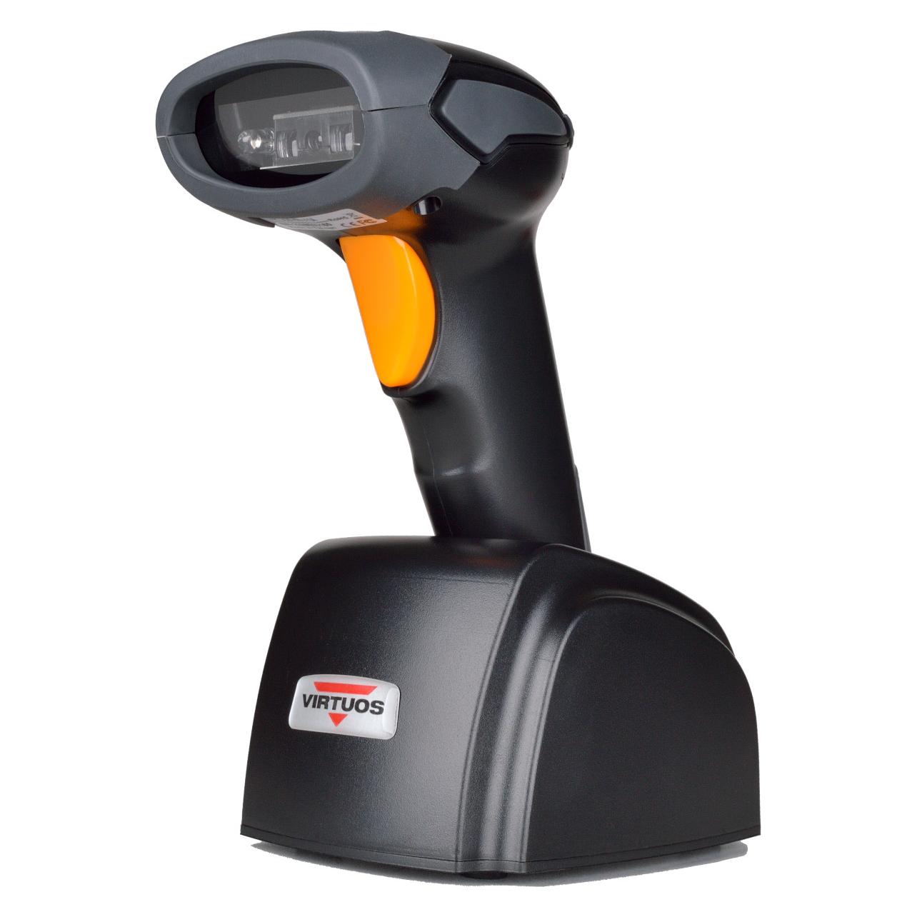 Virtuoso CCD ÄteÄka Virtuos HW-311A, bezdrátová, základna, USB (klávesnice/RS-232 emulace), Äerná (1D-Barcodes, 2D-Barcodes) (EH02G0022)
