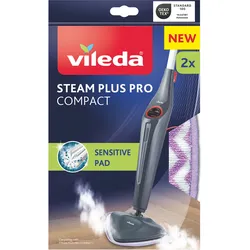 Vileda Steam Plus Pro Compact Sensitive Ersatzbezug 2er Pack - weiß|lila