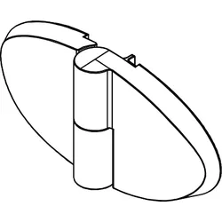 HSK Ersatzteile Scharnier komplett, links, E100290-L-7 E100290-L-7