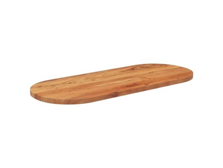 NKOPPFG Tischplatte 140x60x2,5 cm Oval Massivholz Akazie Unbehandelte Oberfläche, Vielseitig für Esstisch, Möbelprojekte, Robustes Tropenholz
