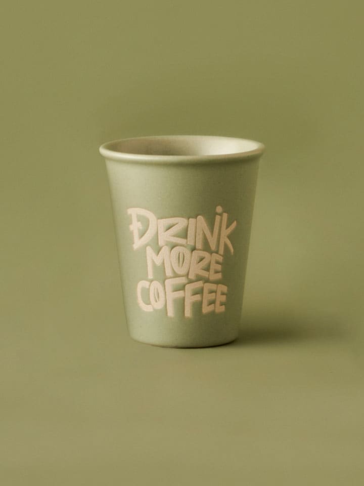 BELLA MAISON Kaffeebecher "Drink Espresso" in Grün - 100 ml - onesize