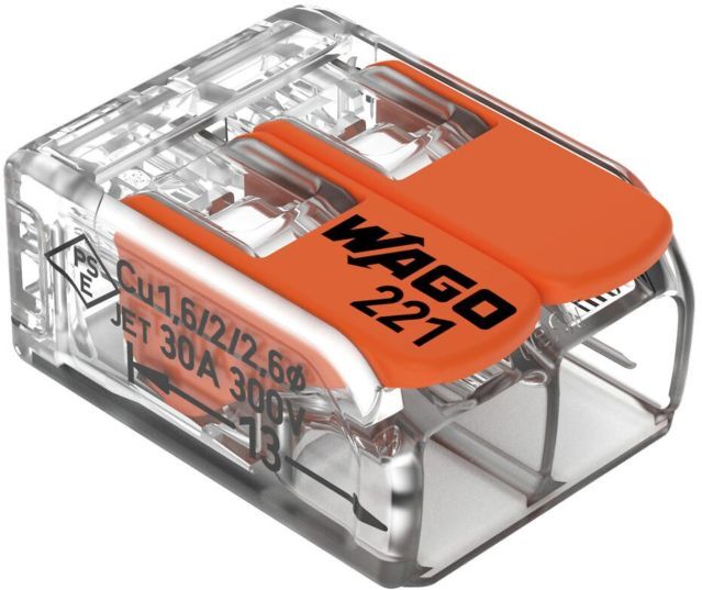 WAGO GmbH & Co. KG WAGO Compact-Verbindungsklemme mit Hebel 221-612 2-Leiter bis 6qmm