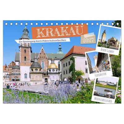 Krakau. Ein Spaziergang durch Polens kulturelles Herz (Tischkalender 2027 DIN A5 quer), CALVENDO Monatskalender
