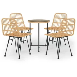 Helloshop26 - 5-teiliges Essset für den Außenbereich Gartenmöbel Rattan-Kunstharz 02_0014329