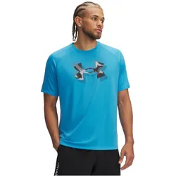 UNDER ARMOUR Tech Print Trainingsshirt Herren 452 - ether blue/black M