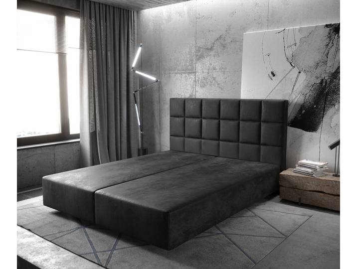 Boxspringgestell Dream-Fine 180x200 cm Mikrofaser Anthrazit Vintage, Bettgestelle