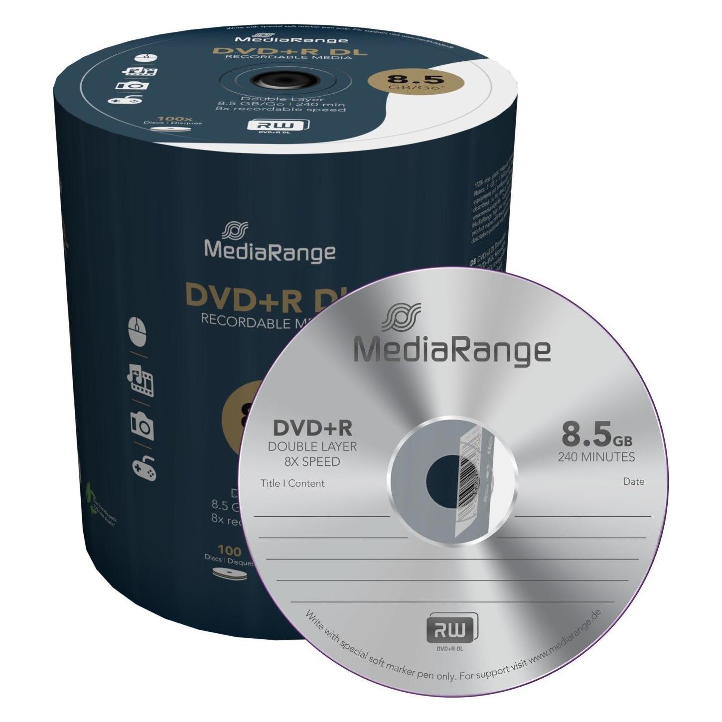 MediaRange DVD+R 8.5GB Double Layer (100x) (MR470)