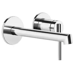 Gessi Ingranaggio Fertigmontageset für Unterputz-Einhebelmischer, Waschtisch mit einzelnen Rosetten D=65 mm, Auslauf 160-130 mm, 63581713, Farbe: Messing Antik