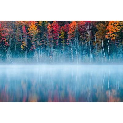 Fototapete PAPERMOON "Photo-Art JOHN FAN, MORGENREFLEXION", bunt, B:3,5m L:2,6m, Vlies, Tapeten