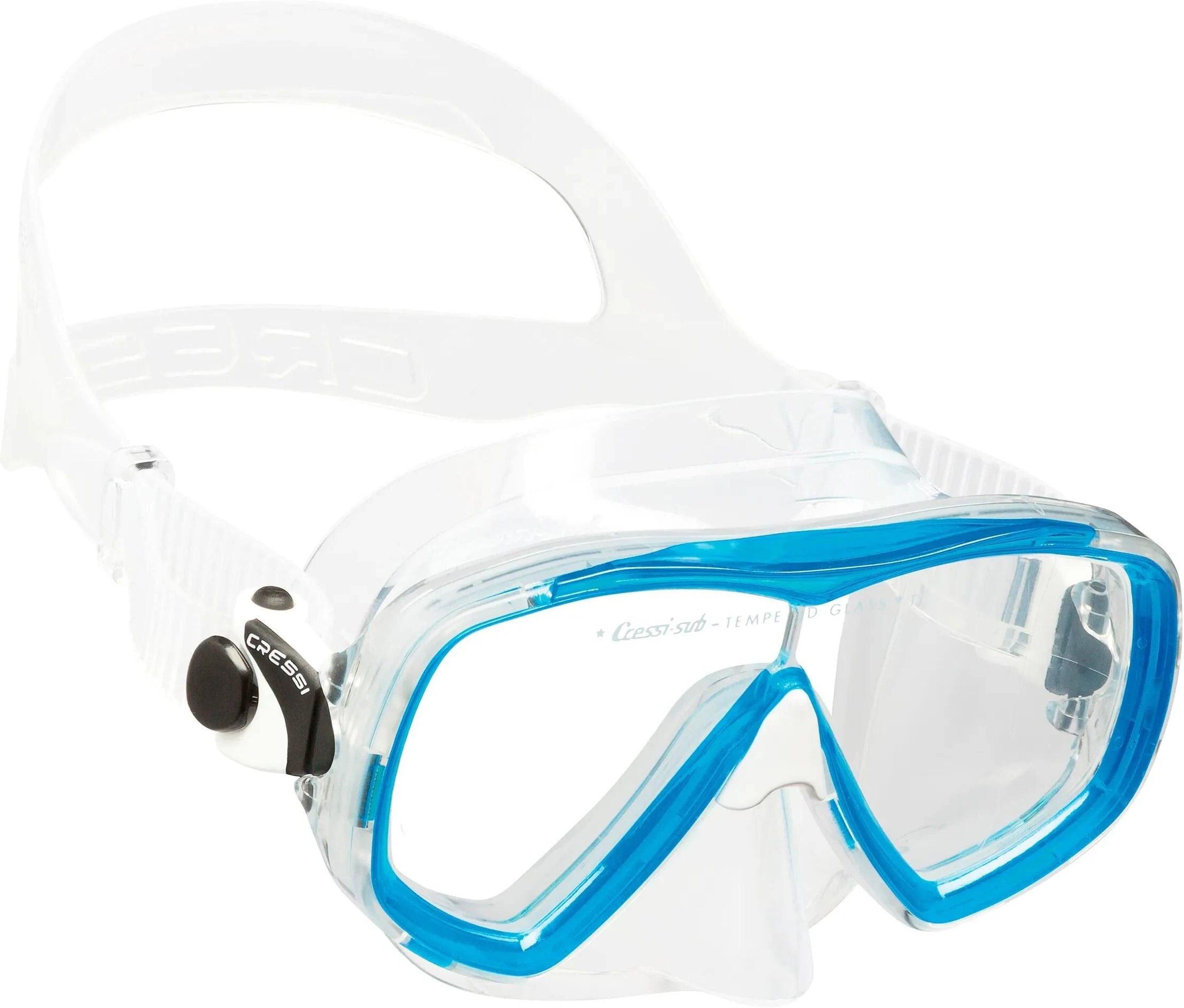 Schwimmbrille CRESSI, blau (blau, transparent), Sportbrillen, Kinder, Schwimmbrille blau, transparent Einheitsgröße