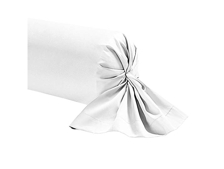 Taie de traversin blanc 100% lin 180 cm