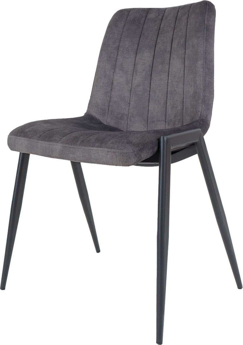Eetkamerstoel Flynn Antraciet - Velvet Kuipstoel in Modern / Scandinavische Stijl